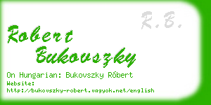 robert bukovszky business card